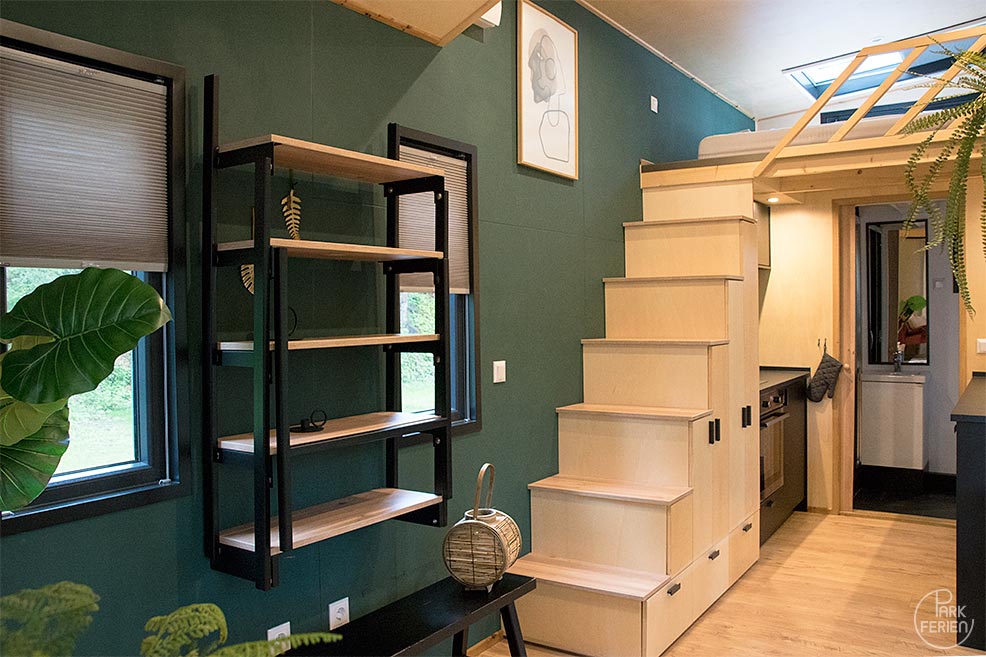 nature parc saint hubert, wohnraum tiny house