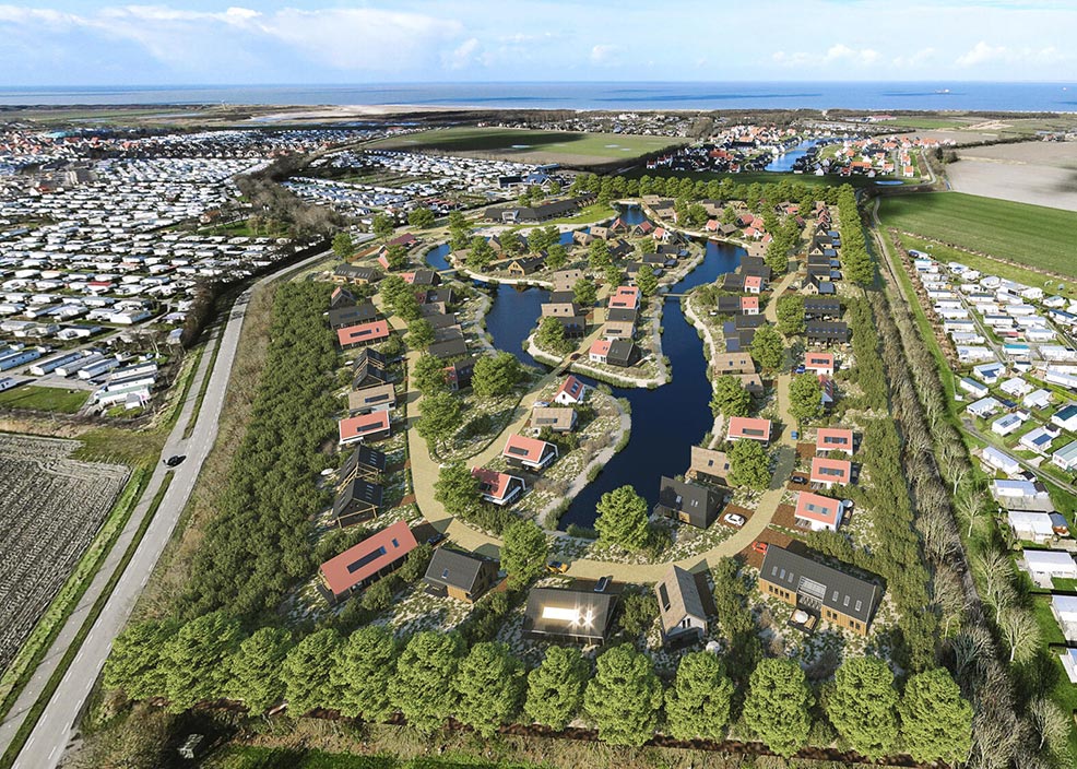 dormio resort nieuwvliet-bad, von oben