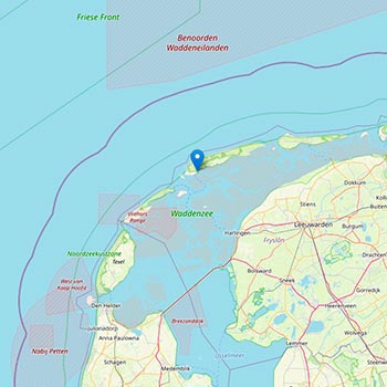 Karte Landal Kaap West, Terschelling